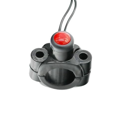 Motorrad Handle Schalter Motorradschalter Lenkerhalterung Scheinwerfer Power Start Kill Nebelscheinwerferschalter(Red-Self Return) von QGEMCIFLS