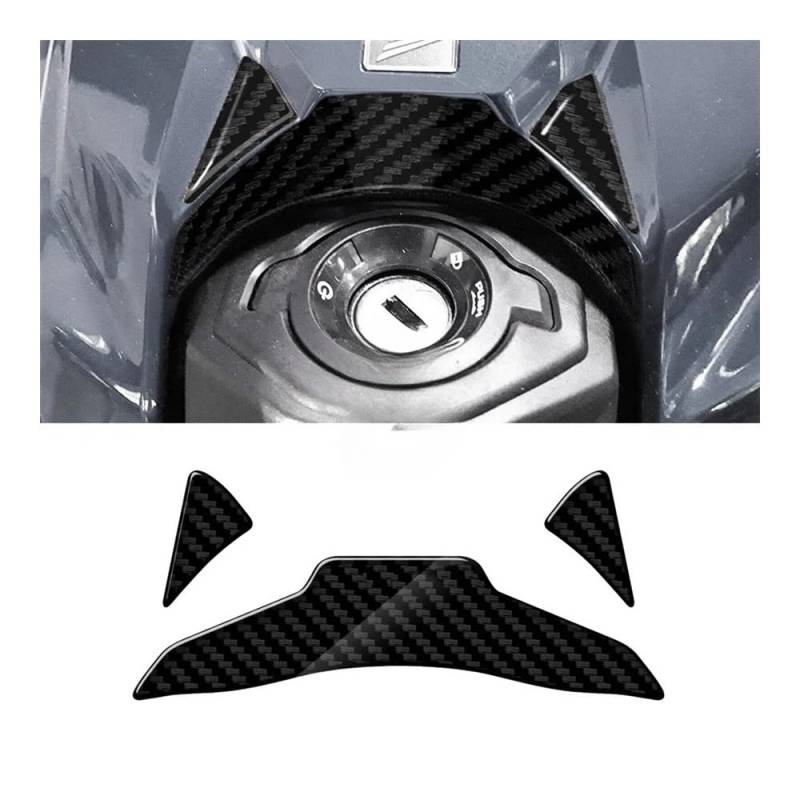 Tankpad Tankschutz Motorrad 3D Carbon-Look Motorrad Zubehör Triple Yoke Defender Aufkleber Tank Pad Aufkleber Für Ho&n&da CB650R 2021-2022 von QGEMCIFLS