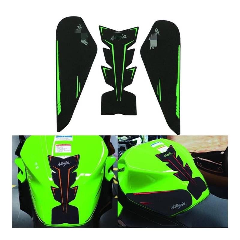 Tankpad Tankschutz Motorrad Aufkleber Für Den Kraftstofftank, Modifiziertes Anti-Rutsch-Seitenband Für Kawasaki Ninja 400, Ninja 400 von QGEMCIFLS