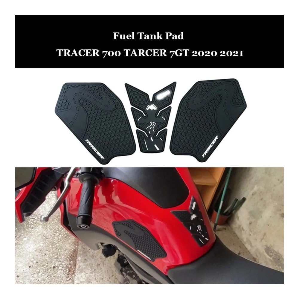 Tankpad Tankschutz Motorrad rutschfeste Seitenaufkleber Für Den Kraftstofftank, Gummi-Aufkleber Für Tracer 700 7 GT MT-07 2020 2021 von QGEMCIFLS