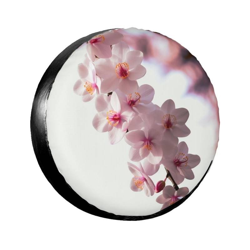 Cherry Blossoms Reifenschutzabdeckung, wasserdicht und sonnenfest, staubdicht, Ersatzradabdeckung für Jeeps, SUVs, LKWs, Anhänger, 38,1 cm (15 Zoll) von QGGHNISD