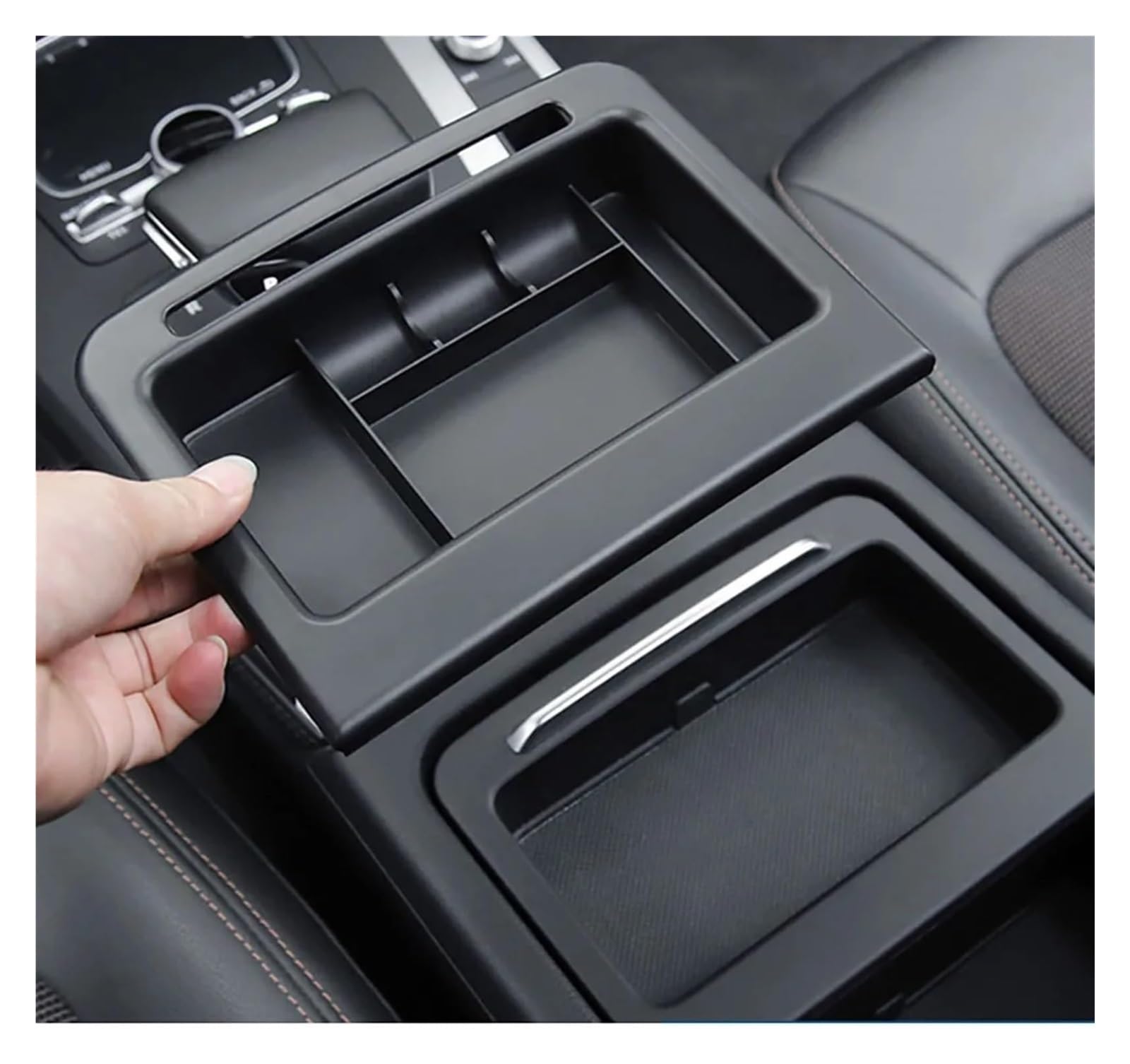 Auto Getriebe Shift Panel Rahmen Trim Für Q5 FY B9 2018-2021 Auto Zentrale Steuerung Armlehne Aufbewahrungsbox ABS Kunststoff Tuning Auto Innen Zubehör Organizer von QGMKMVZZBK