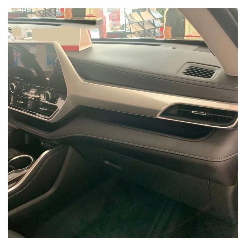 Auto Getriebe Shift Panel Rahmen Trim Für T&oyota Für Highlander Für Hybrid 2021-2023 Auto Center Console Cover Trim Dashboard Panel Streifen Innen Zubehör von QGMKMVZZBK