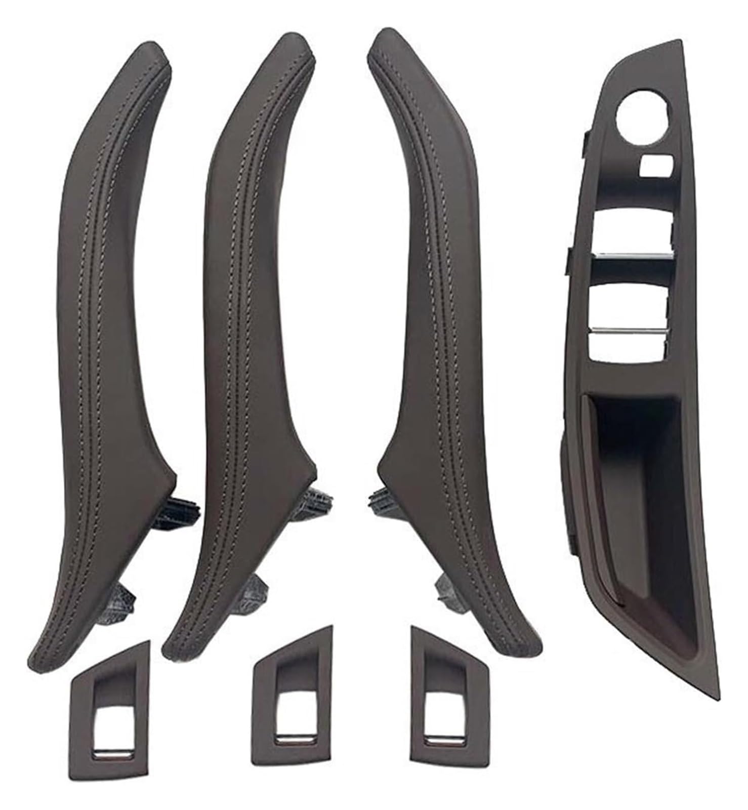 Auto Innen Türverkleidung Türgriff Für 5 Series F10 520 523 525 528 530 535 Tür Leder Pull Griff Set LHD RHD Fahrer Seite Armlehne Passagier(Rhd Moka 7pcs Set) von QGMKMVZZBK