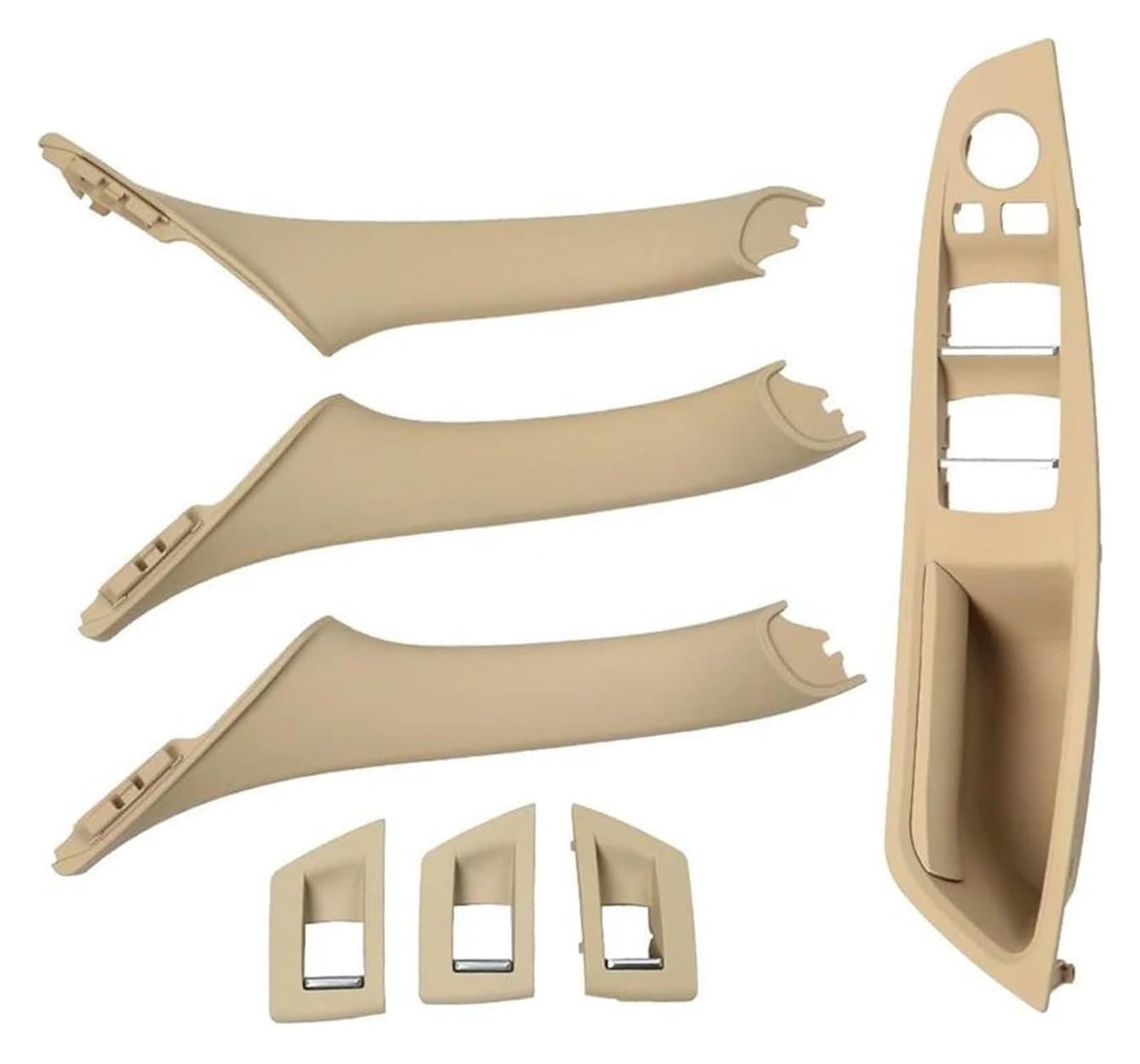 Auto Innen Türverkleidung Türgriff Für 5 Series F10 F11 520i 523i 525i 528i 530i 2010-2017 RHD Rechts Fahrer Auto Innentür Griff Panel Pull Trim Abdeckung(Rhd Beige Set) von QGMKMVZZBK