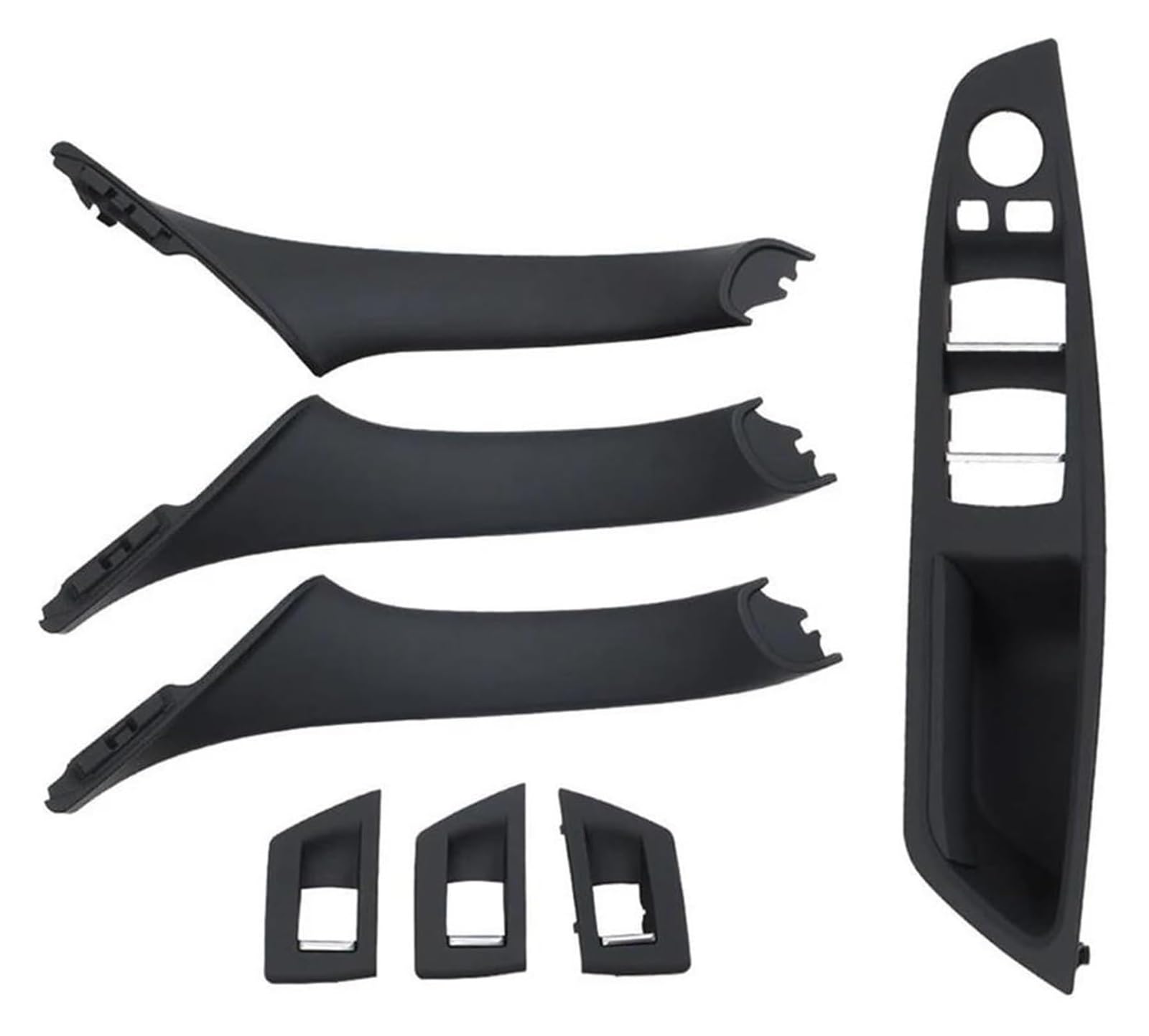 Auto Innen Türverkleidung Türgriff Für 5 Series F10 F11 F18 520 523 525 528 530 RHD Auto-Innentür-Zuggriff Armlehnenverkleidung(Rhd Black 7pcs) von QGMKMVZZBK