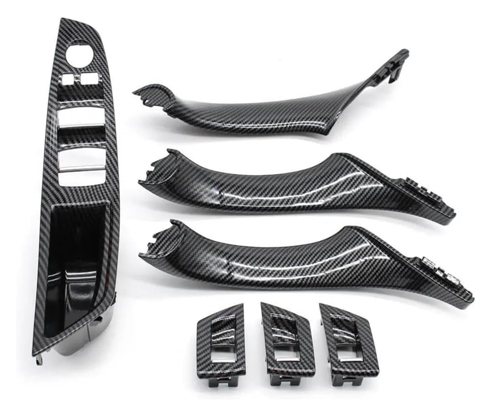 Auto Innen Türverkleidung Türgriff Für 5 Series F10 F11 F18 523 525 LHD RHD Auto Innentür Armlehne Zuggriff Fenster Schalter Abdeckung Panel Trim Set(Lhd 7pcs Set) von QGMKMVZZBK