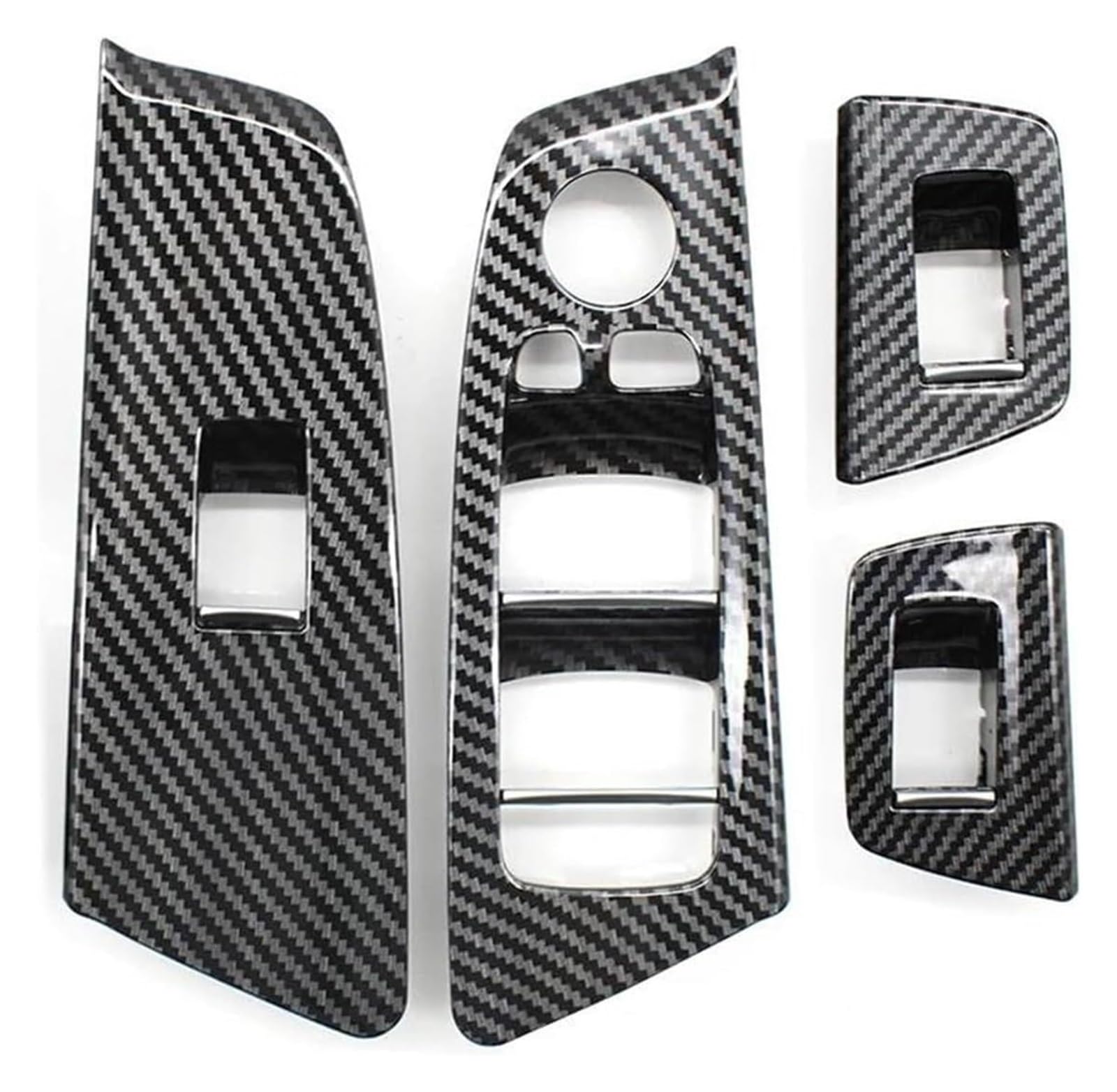 Auto Innen Türverkleidung Türgriff Für 5 Series M5 G30 G31 F90 525 528 2017–2020 RHD Auto Vorne Hinten Tür Fensterheber Schalter Panel Abdeckung Verkleidung(Carbon 4pcs Set) von QGMKMVZZBK