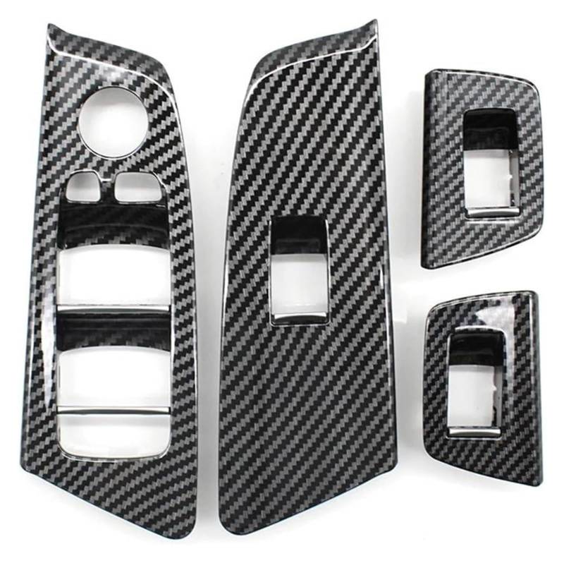 Auto Innen Türverkleidung Türgriff Für 5 Series M5 G30 G31 F90 525 528 530 540 LHD Auto-Innenraum Links Rechts Türfensterheber-Schalterabdeckung Verkleidung(Carbon 4pcs Set) von QGMKMVZZBK