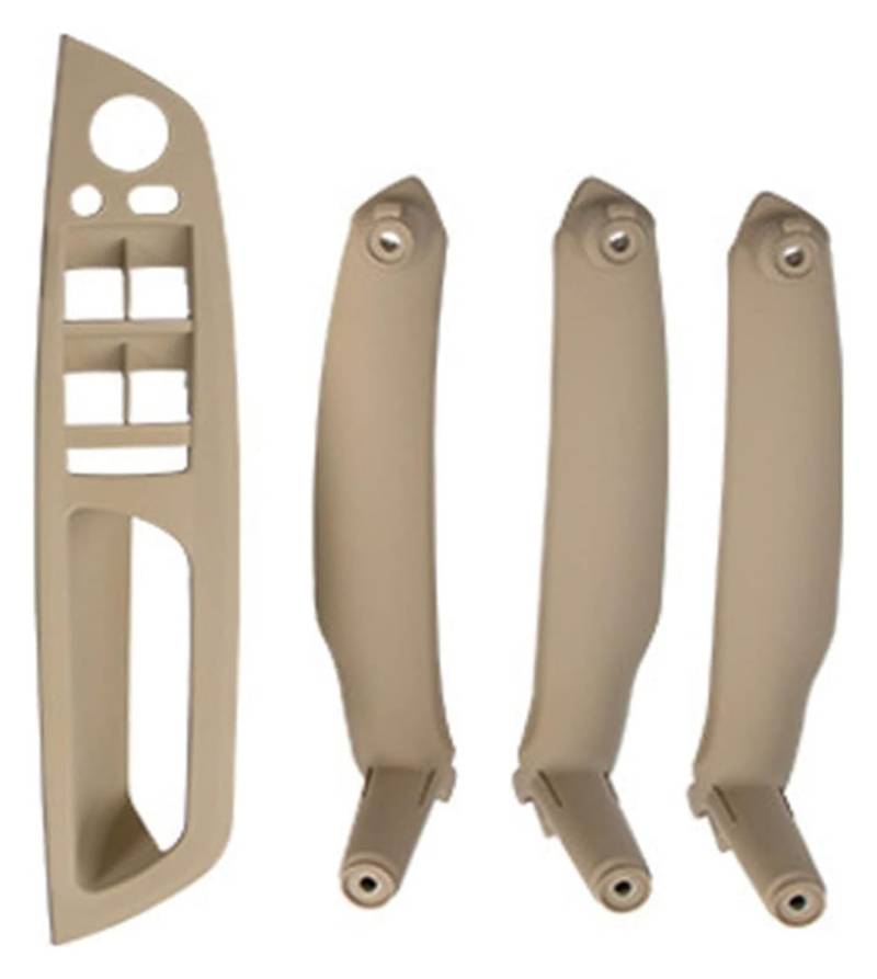 Auto Innen Türverkleidung Türgriff Für E70 E71 X5 X6 2007-2014 Auto Armlehne Links Vorne LHD Innentürgriff Innenverkleidung Pull Trim Cover(Beige 4 Pcs) von QGMKMVZZBK