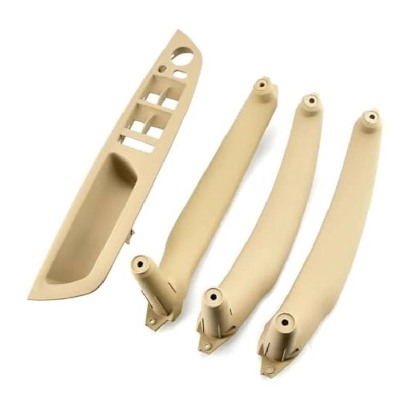 Auto Innen Türverkleidung Türgriff Für E70 E71 X5 X6 Armlehne Auto Vorne Fahrersitz LHD RHD Innentürgriff Innenverkleidung Pull Trim Abdeckung(Beige 4pcs Lhd) von QGMKMVZZBK