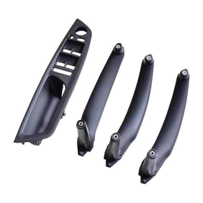 Auto Innen Türverkleidung Türgriff Für E70 E71 X5 X6 LHD RHD Auto Armlehne Vordersitz Fahrersitz Innentür Griff Panel Innen Pull Trim Abdeckung(Lhd Black 4pcs) von QGMKMVZZBK