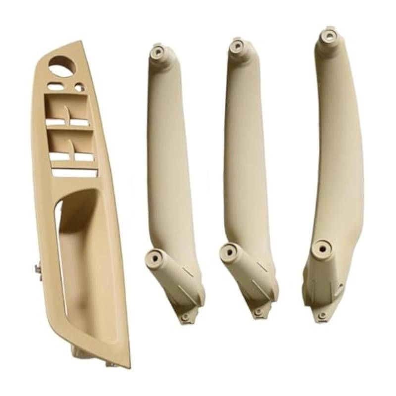 Auto Innen Türverkleidung Türgriff Für E70 E71 X5 X6 LHD RHD Auto Armlehne Vordersitz Fahrersitz Innentür Griff Panel Innen Pull Trim Abdeckung(Rhd Beige 4pcs) von QGMKMVZZBK