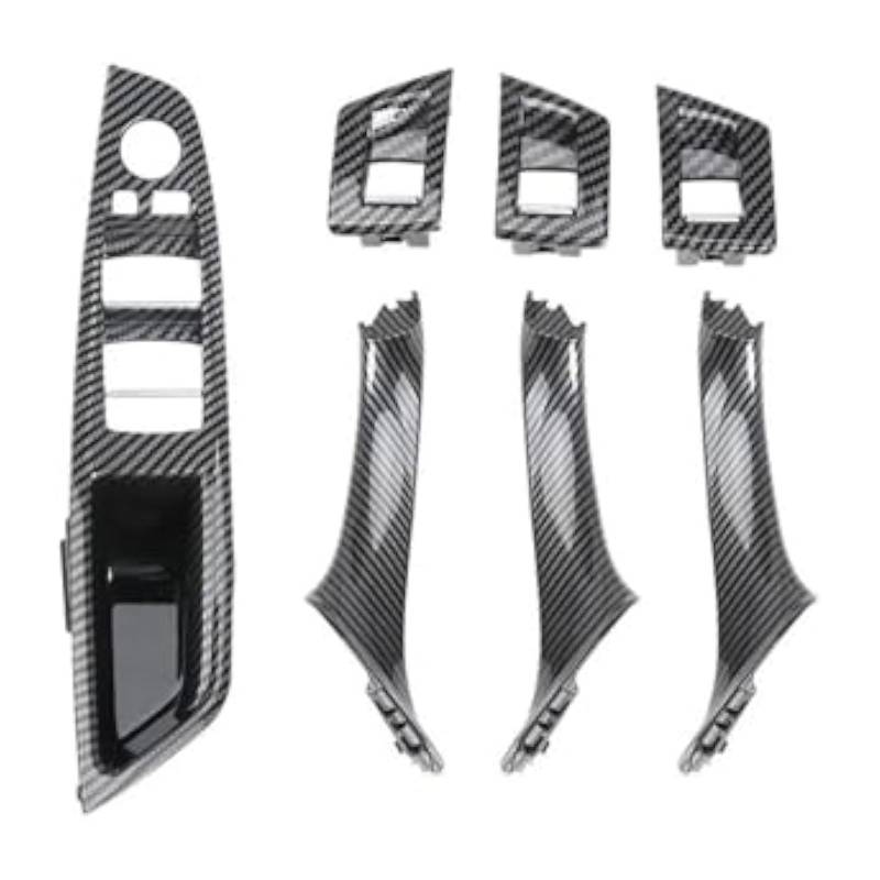 Auto Innen Türverkleidung Türgriff Für F10 F11 5 Series 2010–2017 LHD Auto Innentürgriff Griff Set Platte Dekorative Abdeckung Für Die Linke Hand 7 Stück(Model B) von QGMKMVZZBK