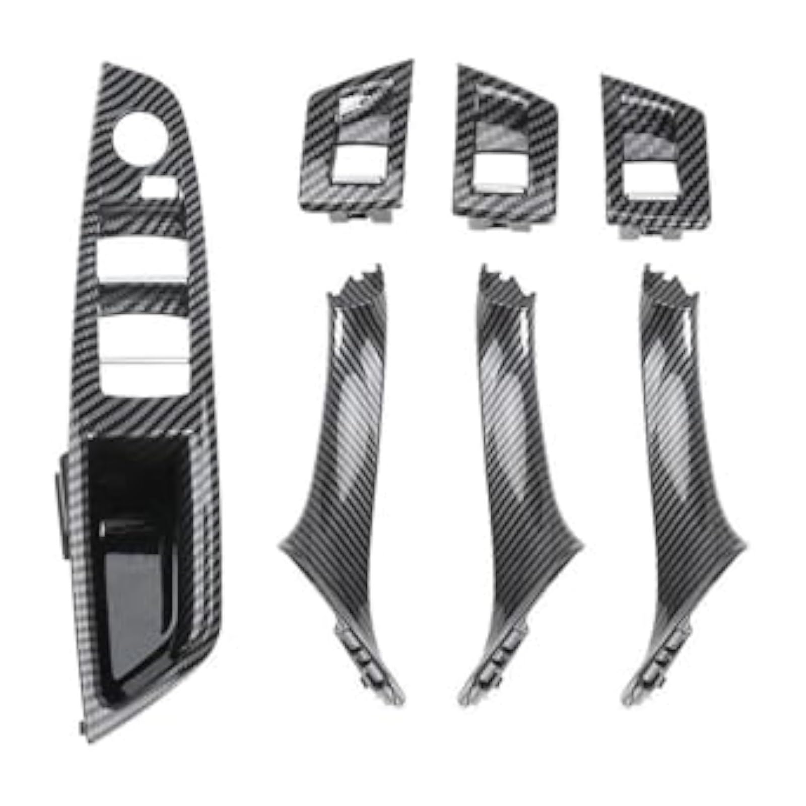 Auto Innen Türverkleidung Türgriff Für F10 F11 5 Series 2010–2017 LHD Auto Innentürgriff Griff Set Platte Dekorative Abdeckung Für Die Linke Hand 7 Stück(Model a) von QGMKMVZZBK