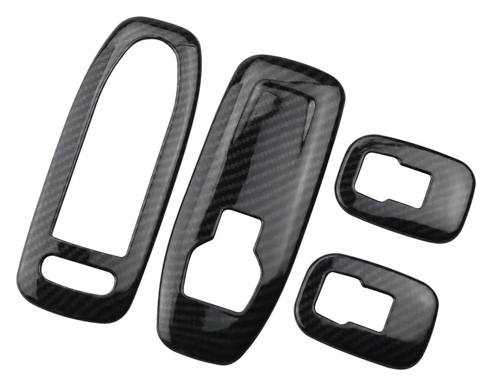 Auto Innen Türverkleidung Türgriff Für P&eugeot 2008 2014-2019 Innen Auto Fensterheber Schalter Panel Abdeckung Windows Trim Aufkleber(Carbon Fiber Pattern) von QGMKMVZZBK