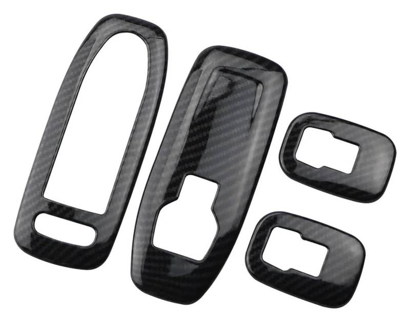 Auto Innen Türverkleidung Türgriff Für P&eugeot 2008 2014-2019 Innen Auto Fensterheber Schalter Panel Abdeckung Windows Trim Aufkleber 9791920320(Carbon Fiber Pattern) von QGMKMVZZBK