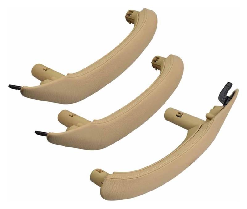 Auto Innen Türverkleidung Türgriff Für X3 X4 F25 F26 2010–2016 Innentür-Armlehnen-Zuggriff Schwarzes Leder Außenbezug Komplettes Set(Beige,RHD SET) von QGMKMVZZBK