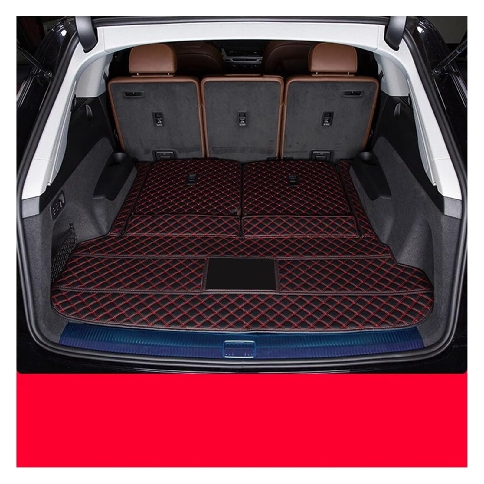 Kofferraummatte Für Q7 7-Sitzer 2022 Leder-Kofferraummatten Cargo Liner(2) von QGMKMVZZBK