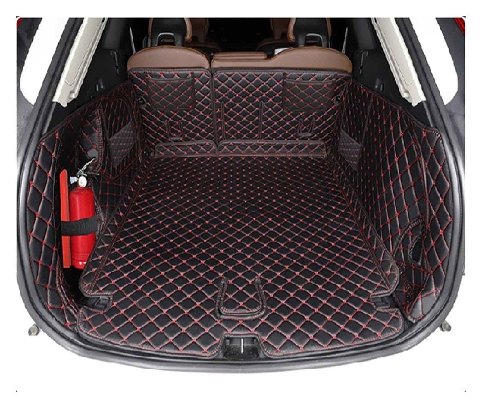 Kofferraummatte Für Volvo Xc60 2009-2014 Leder Kofferraummatten Anti-Schmutz-Schutzschale Cargo-Liner(7) von QGMKMVZZBK