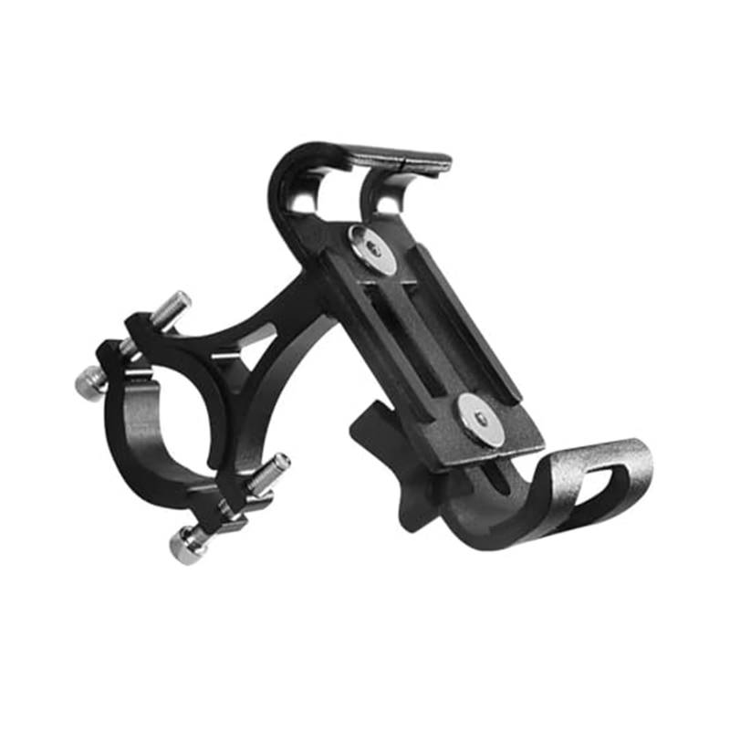 Motorrad-Navigationshalterung Für Mountainbike-Handys Unterstützt Navigationshalterung Aluminium-Halterung Anti-Rutsch-Lenker-Telefonständer GPS Smartphone Halterung Motorrad(Black) von QGQFDEYUNB