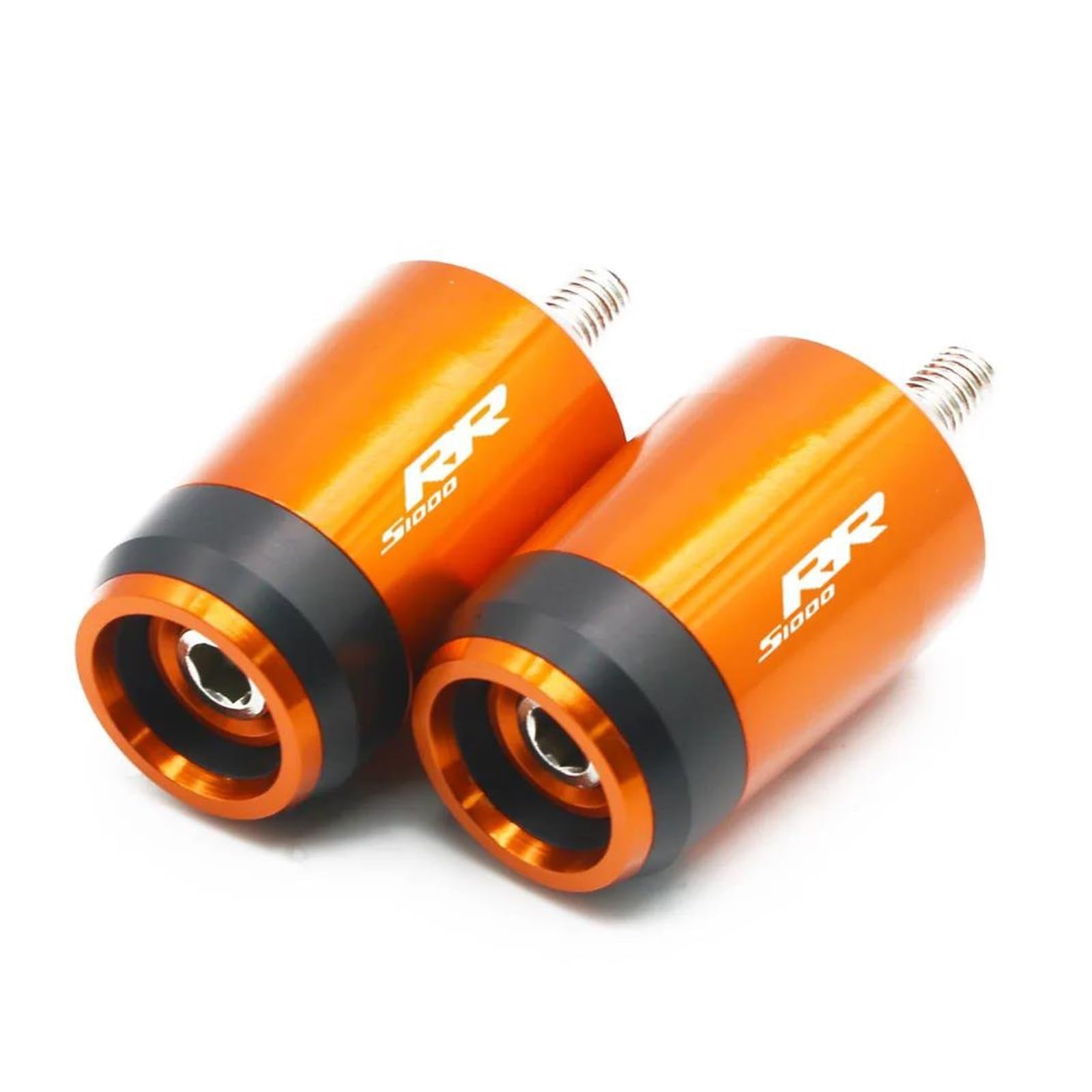 Griff-Endstopfen Für BM&W S1000RR S 1000RR S 1000 RR Motorradzubehör 7/8 ''22MM Lenkergriffe Lenkerendkappenstecker(Orange) von QIBOZNG