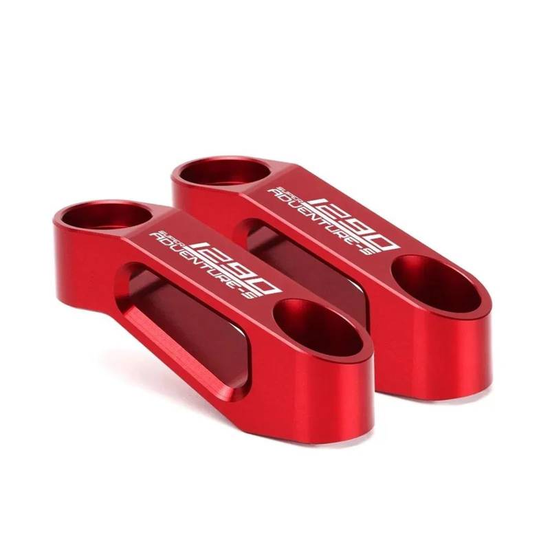 Hebebühne Für 1290 Super Abenteuer S Adv TPI Motorrad Zubehör Spiegel Riser Extender Spacer Verlängerung Adapter Adapter(Red 2) von QIBOZNG