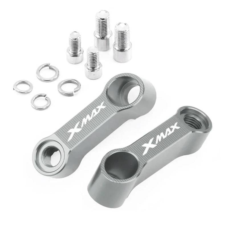 Hebebühne Für YAMA&HA XMAX X-MAX 125 250 300 400 XMAX300 XMAX400 Motorrad Rückspiegel Verlängerung Riser Verlängern Adapter(Titanium) von QIBOZNG