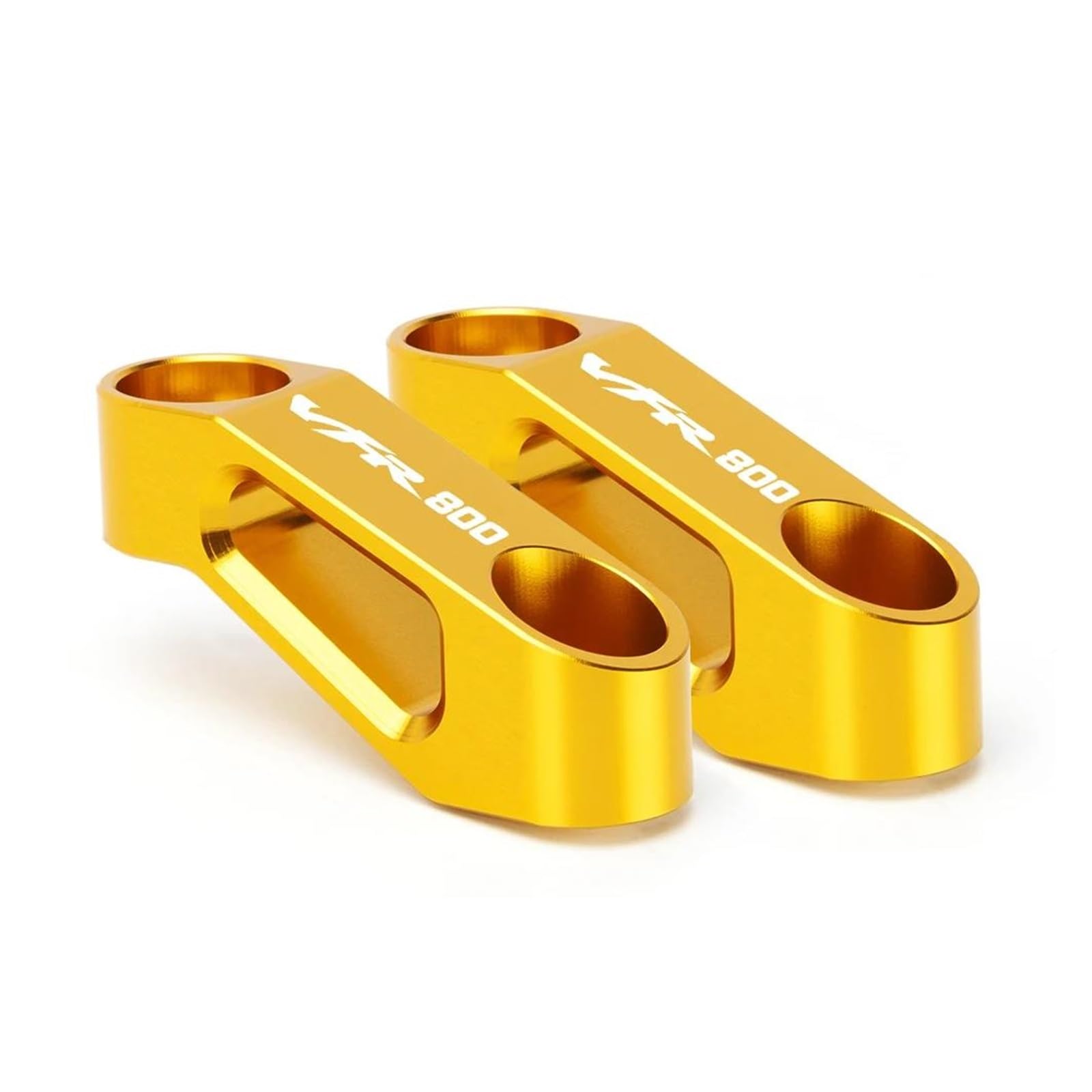 Hebebühne Motorrad Rückspiegel Montieren Extender Halterung Halter Clamp Riser Für HON&DA Vfr 800 VFR800F VFR800X 1998-2022(Gold) von QIBOZNG