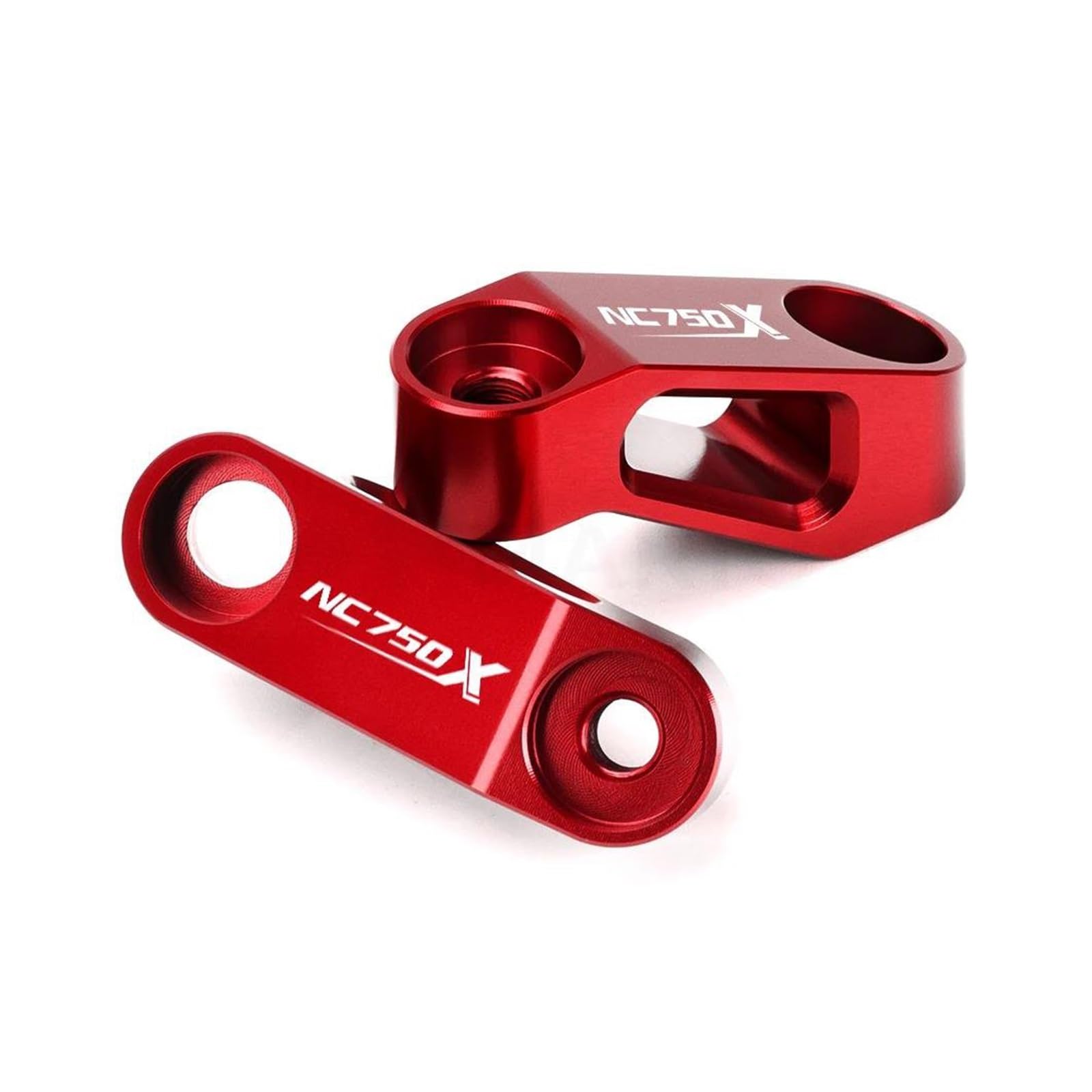 Hebebühne Motorrad Rückspiegel Verlängerung Für HON&DA NC750 NC700S NC700X NC750X Adapter Riser Zubehör 2020-2023(Red 3) von QIBOZNG