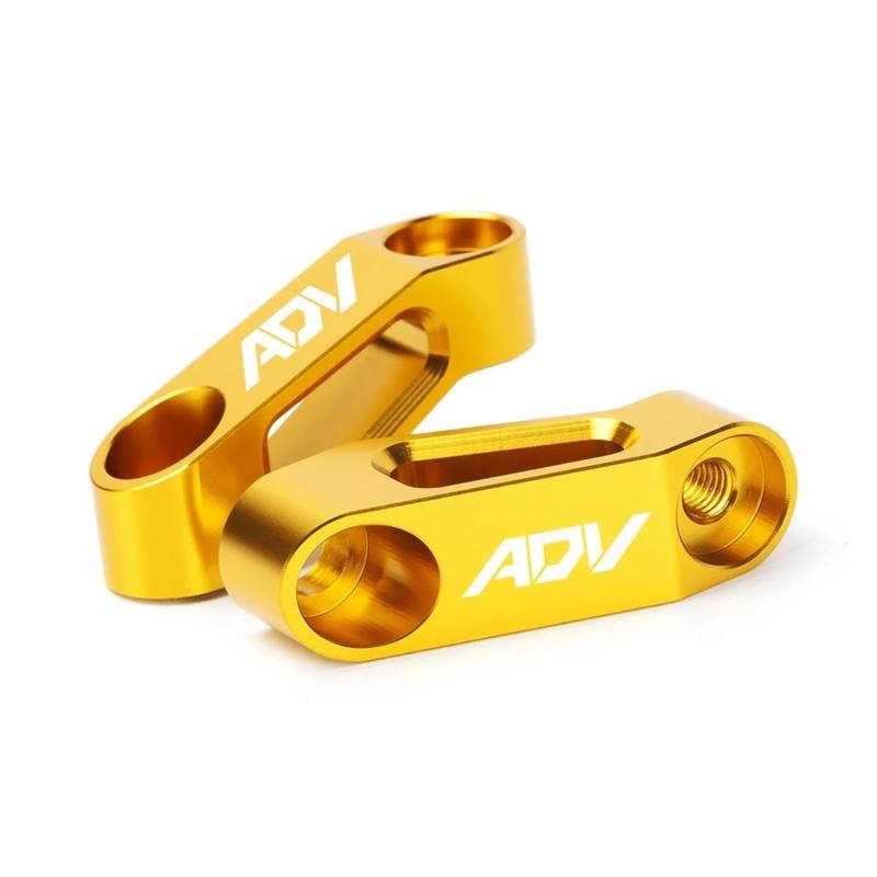 Hebebühne Motorrad Rückspiegel Verlängerung Riser Verlängern Adapter Halterung Für HON&DA ADV 150 160 350 ADV ADV150 ADV350(Gold) von QIBOZNG