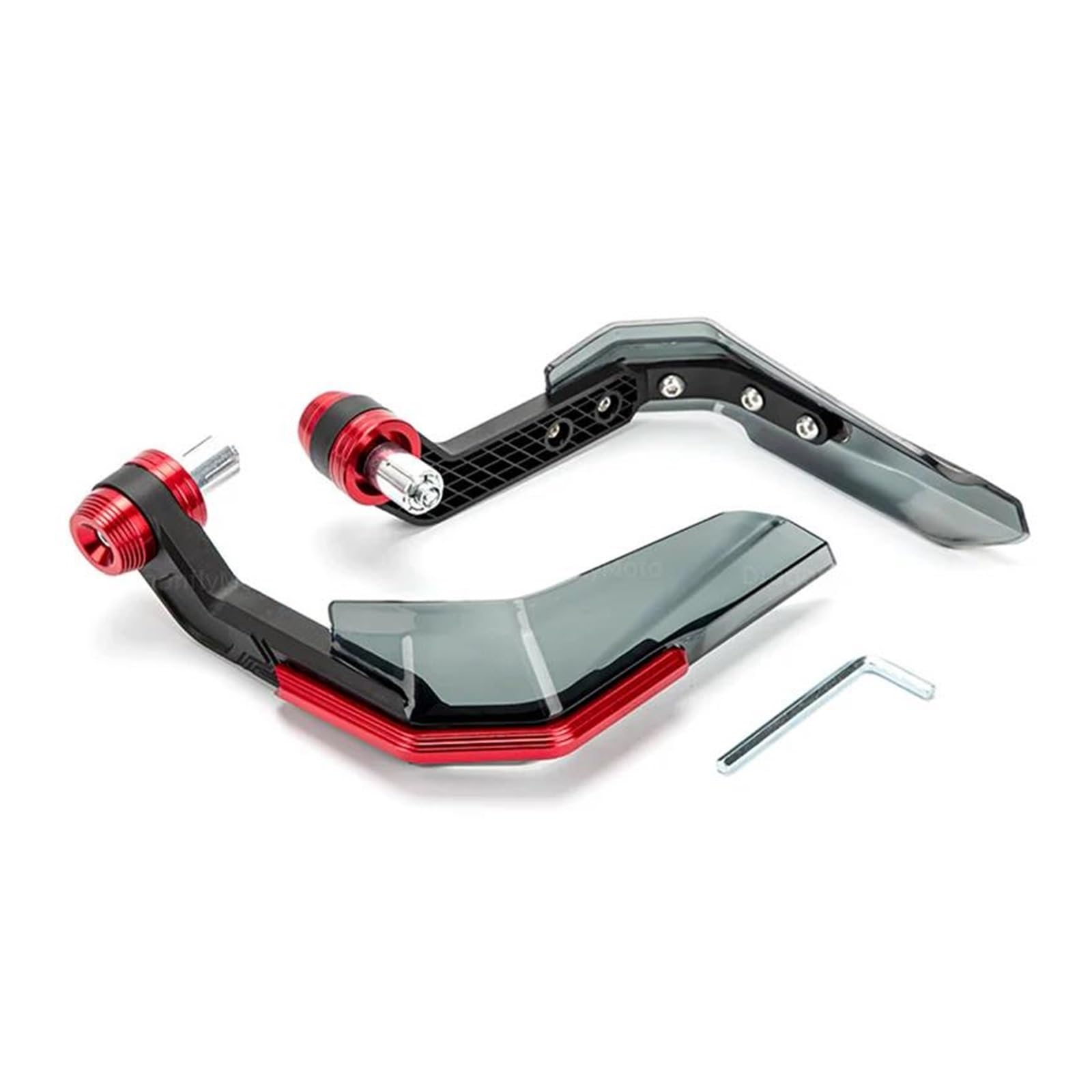 Motorrad-Handschutz 22mm 7/8 "Motorrad Bremse Kupplung Hebel Schutz Handschutz Hand Bar Schutz Windschutzscheibe Für KYMCO Modifizierte Teile(Red) von QIBOZNG