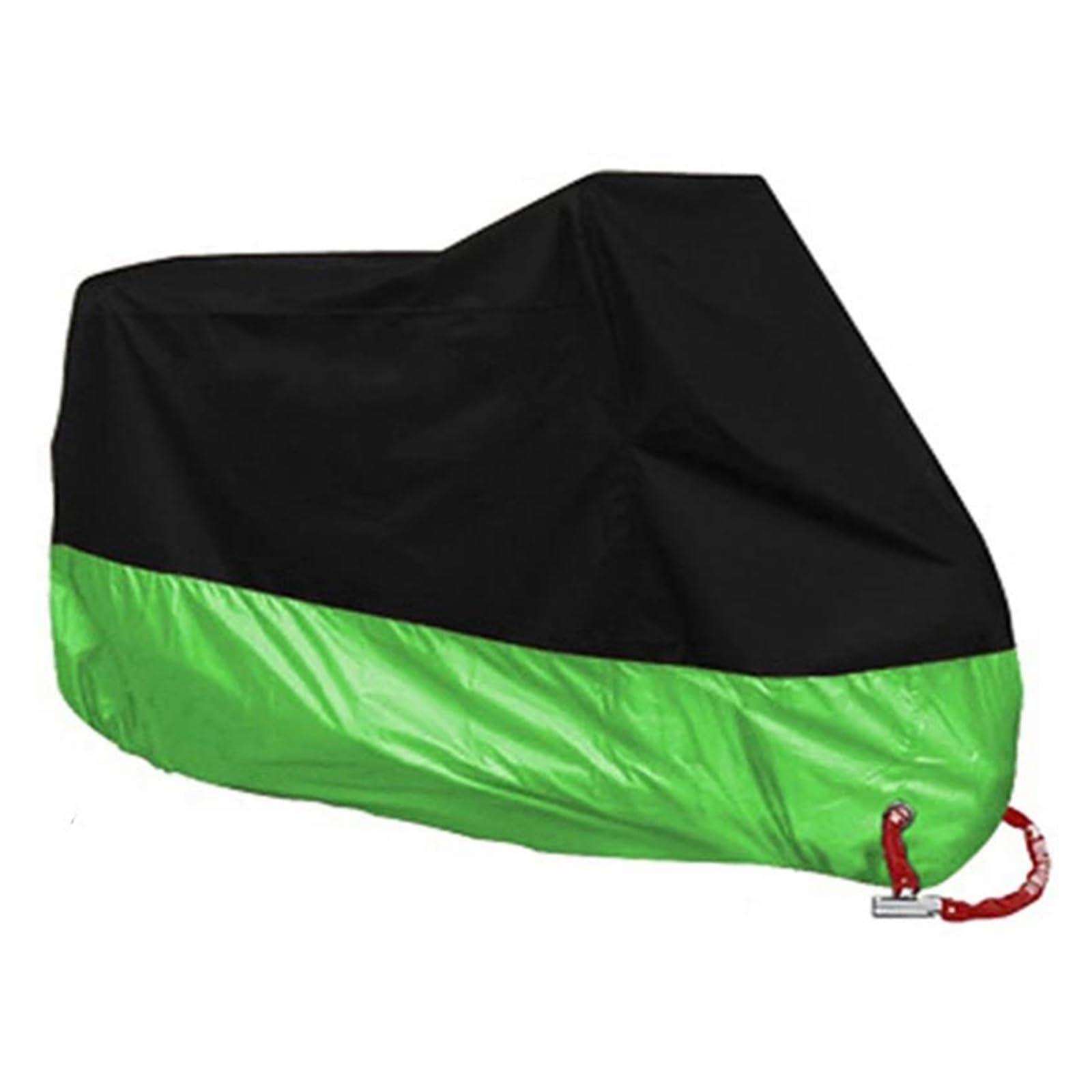 Motorradabdeckung 190T Motorradabdeckungen Wasserdicht Staub Regen Schnee UV-Schutz Abdeckung Indoor Outdoor M L XL XXL XXXL 4XL(Green,3XL 221-230cm) von QIBOZNG