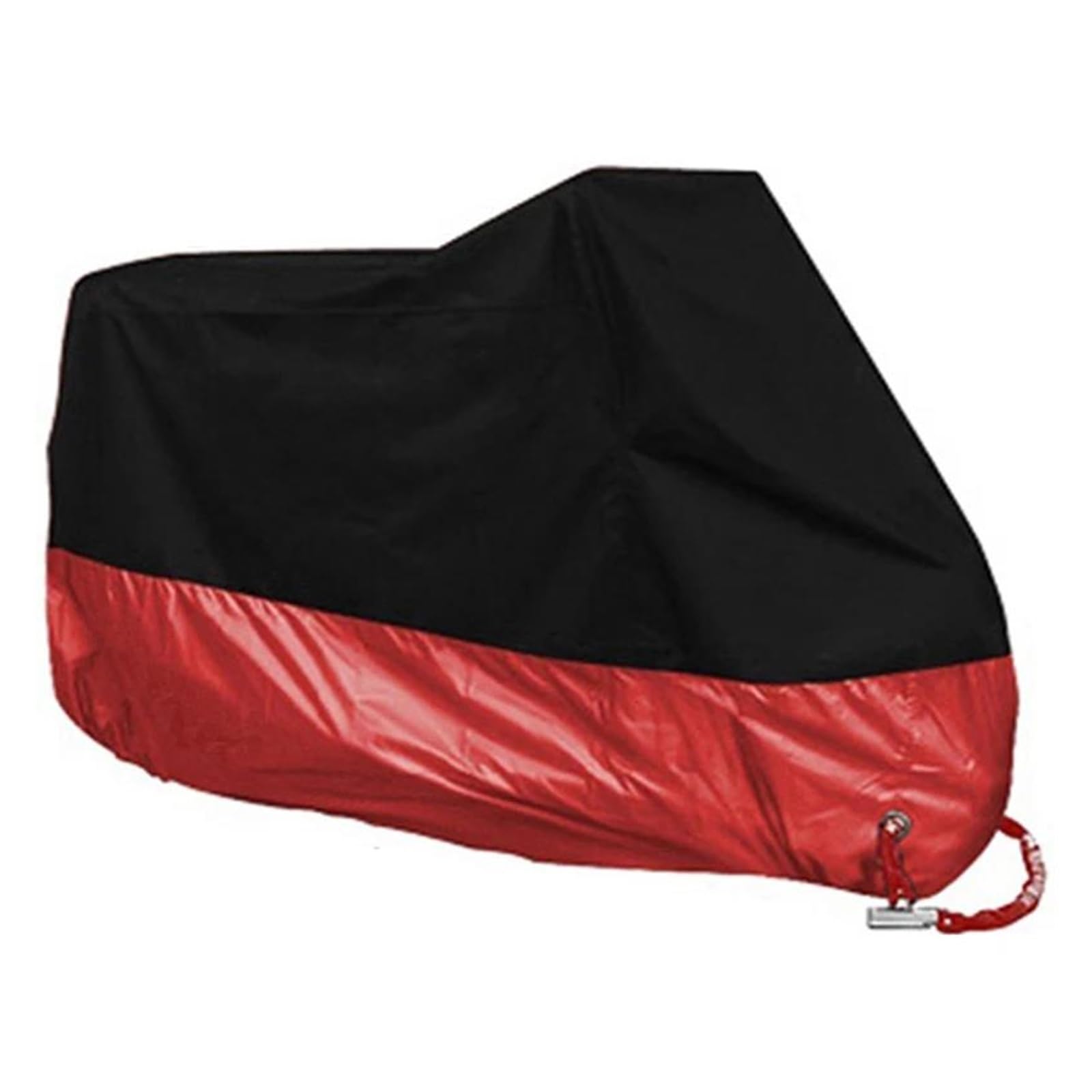 Motorradabdeckung 190T Motorradabdeckungen Wasserdicht Staub Regen Schnee UV-Schutz Abdeckung Indoor Outdoor M L XL XXL XXXL 4XL(Red,L 181-200cm) von QIBOZNG