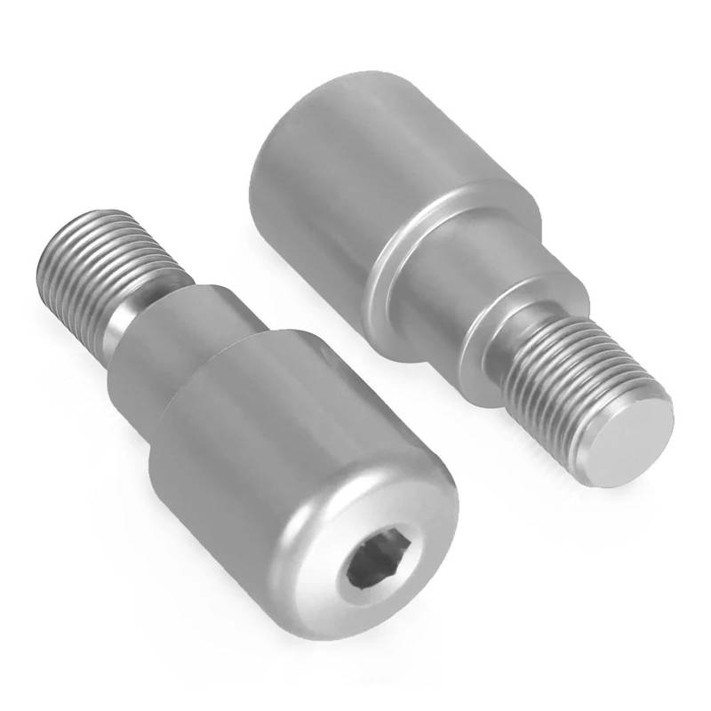 QIBOZNG Griff-Endstopfen 7/8 ''Lenkerendgewicht Lenkergriffe Kappe Schieberstecker Für YAM&ANA MT-125 MT-07 FZ-07 MT-09 MT-10 FZ 10 XJR1300(Silver) von QIBOZNG