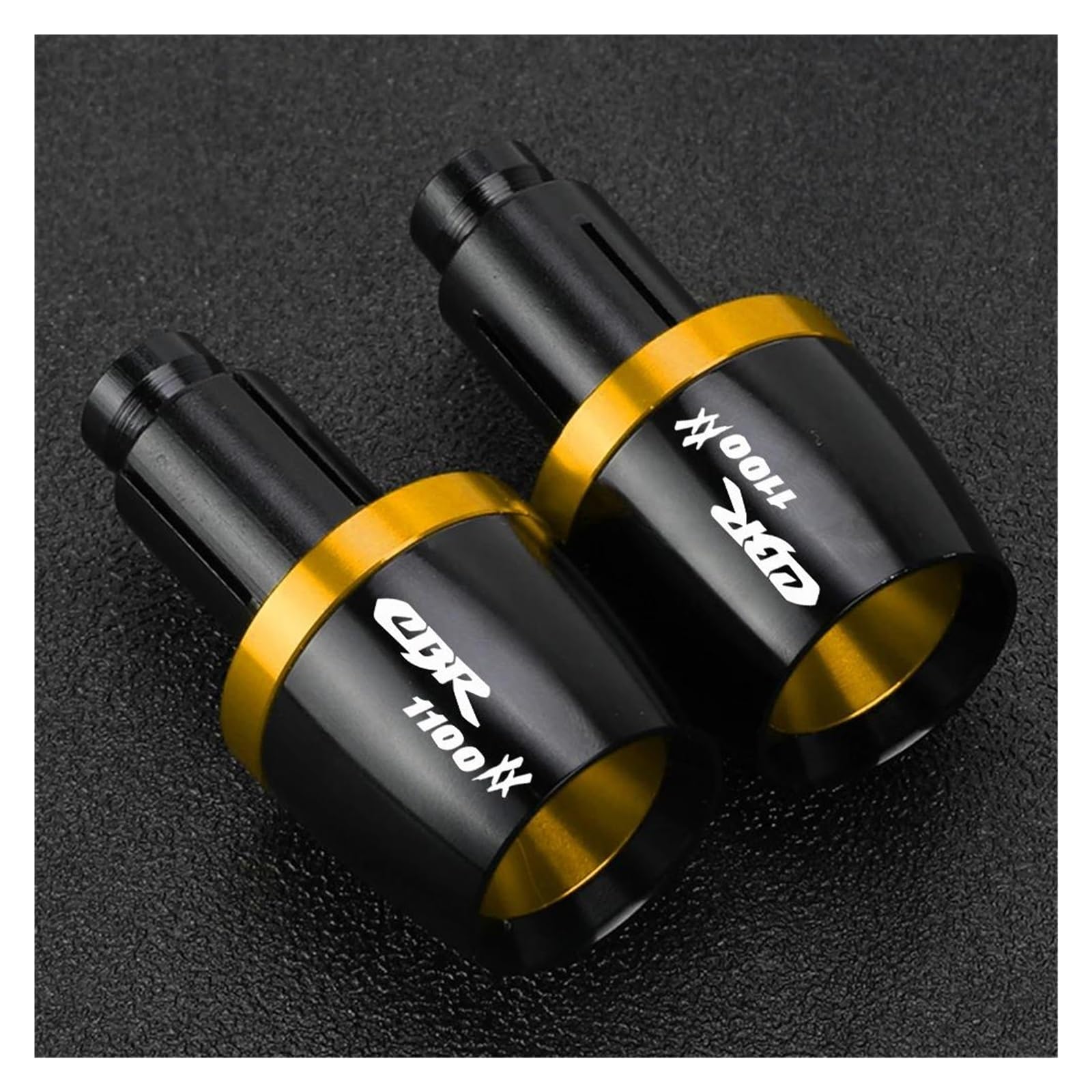 QIBOZNG Griff-Endstopfen FÜR HON&DA CBR1100XX Blackbird CBR1100 XX CBR 1100 XX 1996-2007 Lenker Griffe Enden Kappe Gegengewicht Stecker Rutsche(Gold2) von QIBOZNG