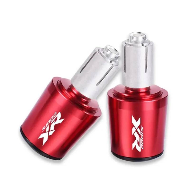 QIBOZNG Griff-Endstopfen Für BM&W S1000XR S1000 XR 2015-2019 Motorrad 7/8 "Lenker Griffe Enden Lenker Griffe Gewicht Slider Kappe Stecker(Red) von QIBOZNG