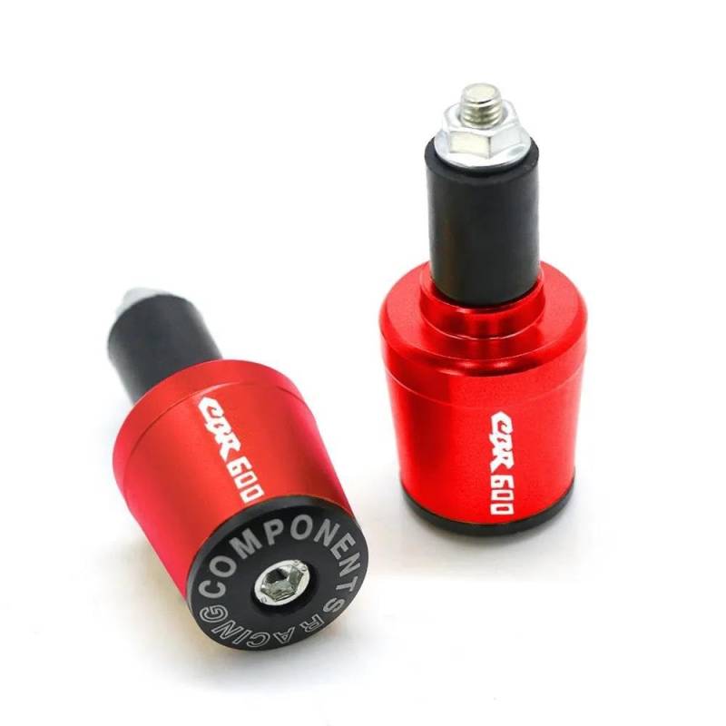 QIBOZNG Griff-Endstopfen Für HON&DA CBR 600 CBR600 F2 F3 F4 F4i Alle Jahr Motorrad 7/8 "22MM Lenker Griffe Griff Bar Kappe Ende Stecker(Red) von QIBOZNG