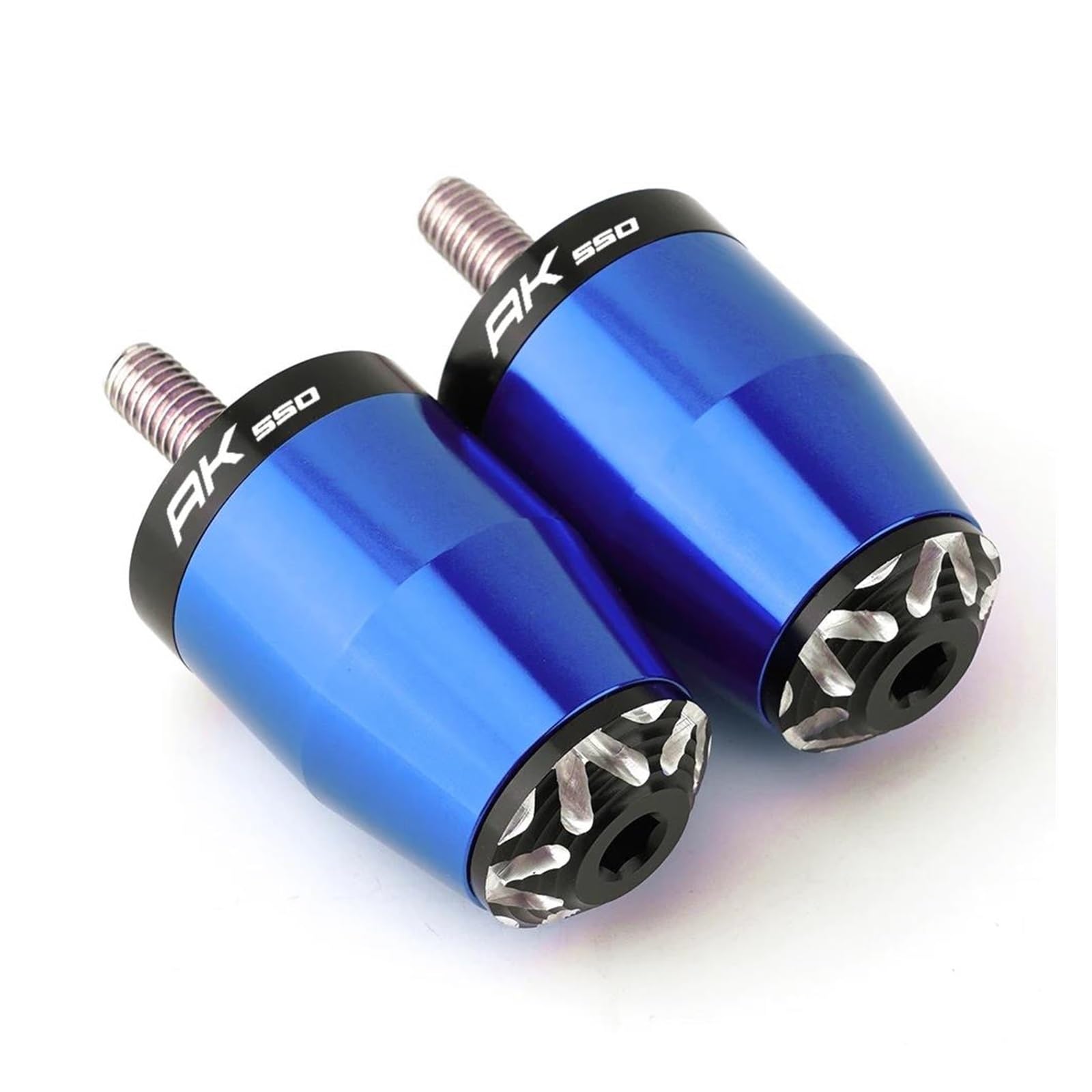 QIBOZNG Griff-Endstopfen Für KYMCO AK 550 AK550 2017-2020 Zubehör Motorrad CNC Lenker Griffe Griff Bar Ends Stecker Anti Vibration(Blue) von QIBOZNG