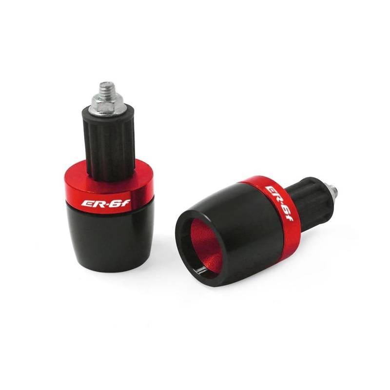 QIBOZNG Griff-Endstopfen Für Kaw&asaki ER-6F ER6F ER 6F 7/8 "22mm Motorrad Lenker Griffe Enden Griff Bar Gegengewicht Stecker Abdeckung Slider(Red) von QIBOZNG