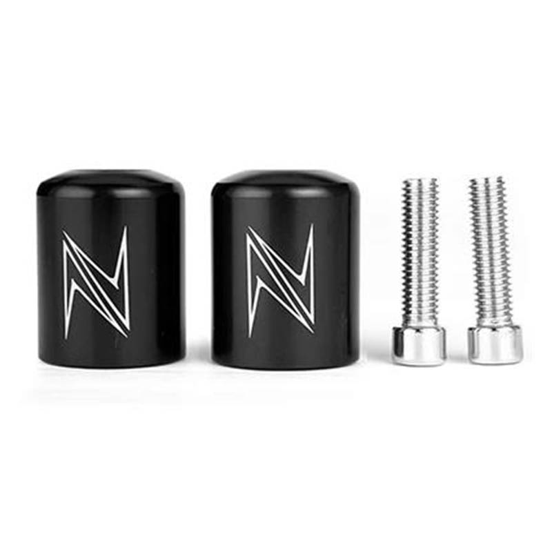 QIBOZNG Griff-Endstopfen Für Kaw&asaki Z Z750R Z750S Z800 Z900 Z1000 Z650 Z300 Z250 Motorrad Griff Bar Ends Gegengewicht Stecker Slider(Black) von QIBOZNG