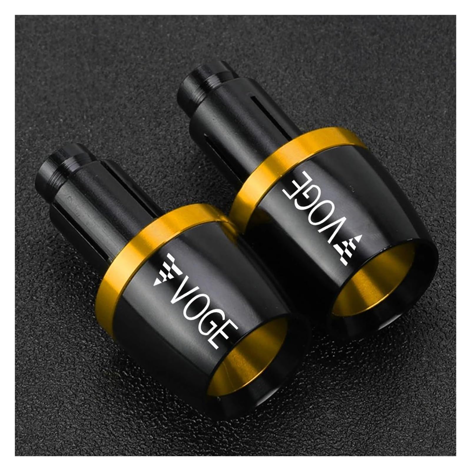 QIBOZNG Griff-Endstopfen Für VOGE 650 500 DS 500R 650DS 500DS 300DS 300AC 300 R 300RR 500R 500DS 500 R Lenkergriffe Lenkerenden Kappe Stecker(Gold) von QIBOZNG