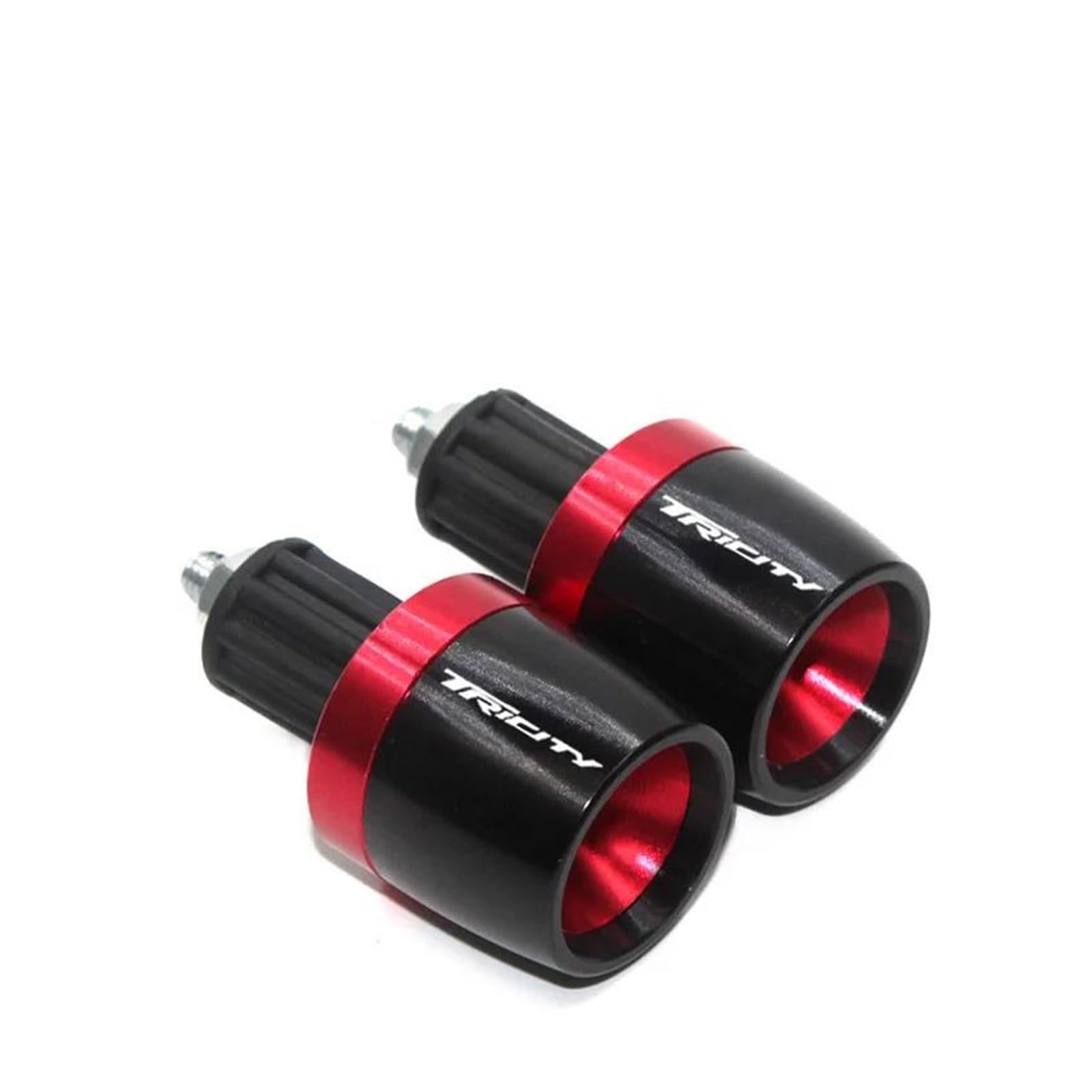 QIBOZNG Griff-Endstopfen Motorrad CNC 7/8 "22MM Griffe Lenkerkappe Endstopfen Für Tricity 125 Tricity 155 Tricity 300(Red) von QIBOZNG