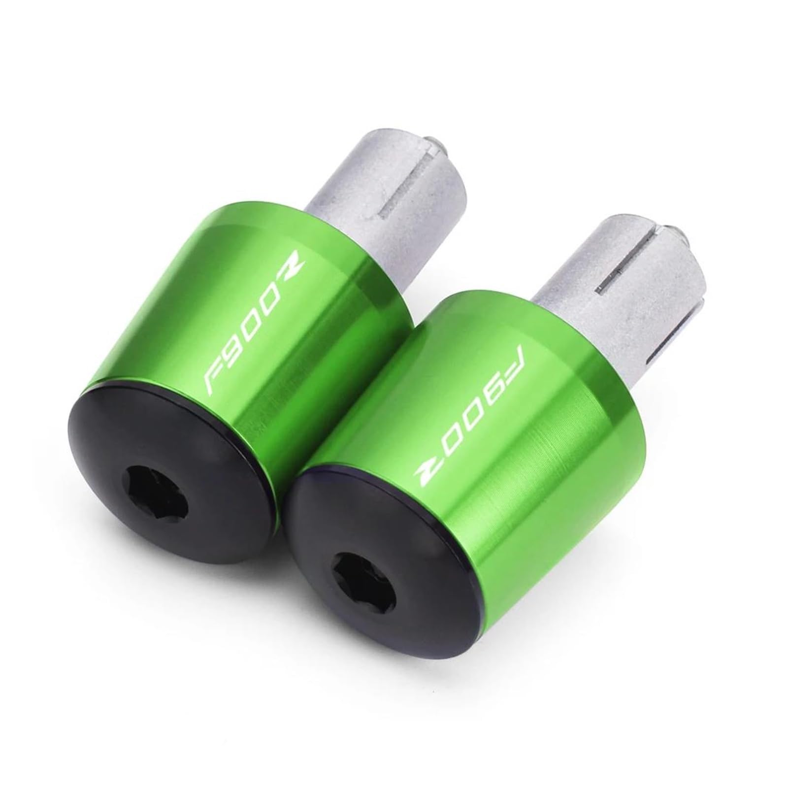 QIBOZNG Griff-Endstopfen Motorrad Handgriffe Bar End Stecker Moto Lenker Caps CNC Für BM&W F900R F900 R F900XR F900 XR F650GS F800GS(Green) von QIBOZNG