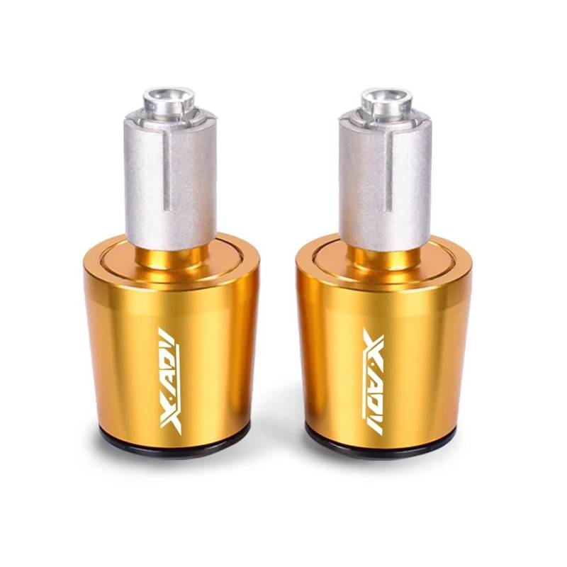 QIBOZNG Griff-Endstopfen Motorrad Handgriffe Bar End Stecker Moto Lenker Kappen Für HON&DA X-ADV X ADV 750 X ADV750 XADV 750 2016-2024(Gold) von QIBOZNG