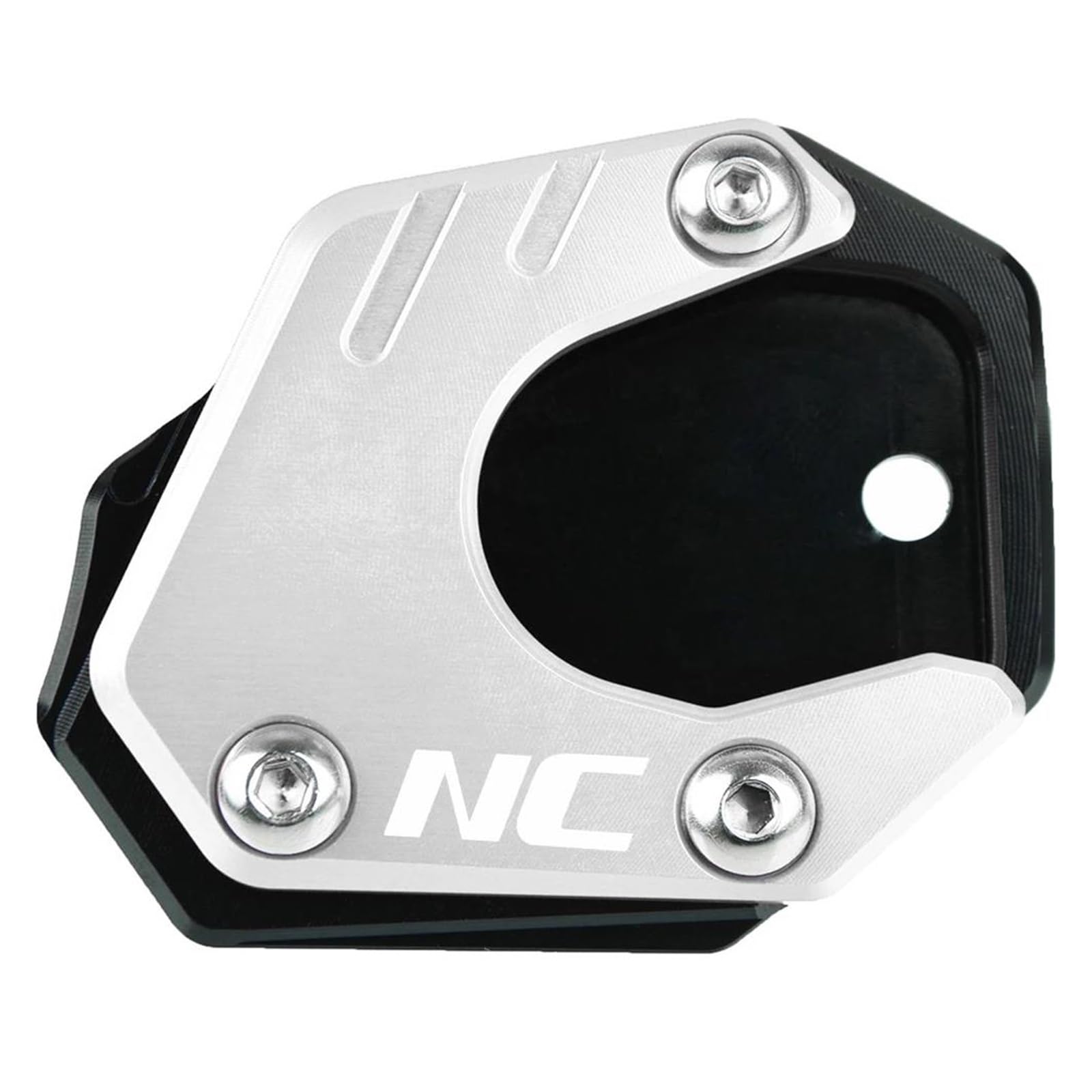 Seitliches Halterungspolster FÜR HO&NDA NC NC750 NC750X NC750S NC700D Motorrad Seitenständer Fußverlängerung Vergrößerer Platte Pad Unterstützung Ständer(Silver) von QIBOZNG