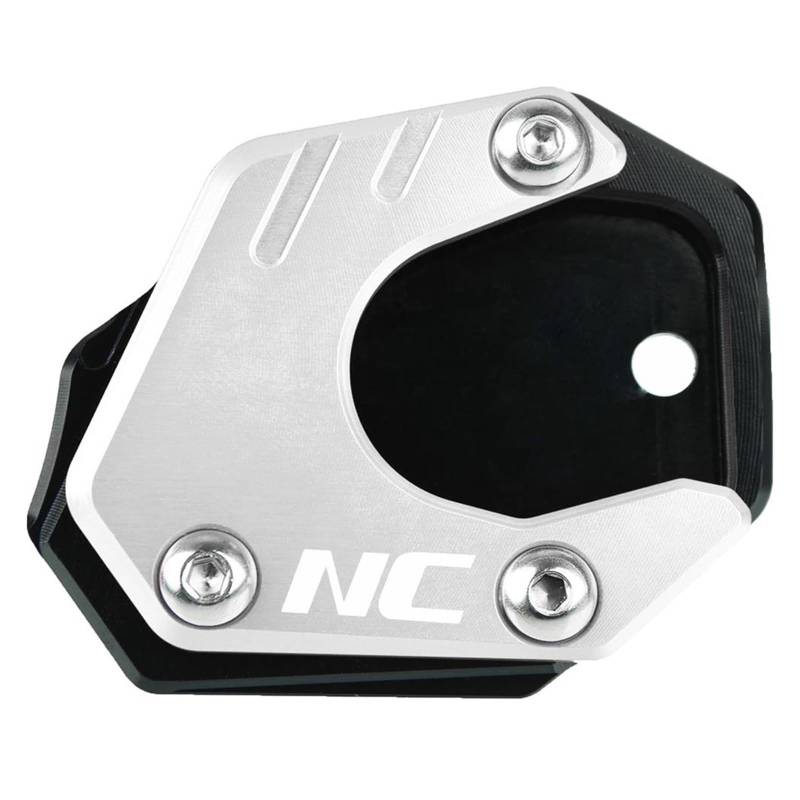 QIBOZNG Seitliches Halterungspolster FÜR HO&NDA NC NC750 NC750X NC750S NC700D Motorrad Seitenständer Fußverlängerung Vergrößerer Platte Pad Unterstützung Ständer(Silver) von QIBOZNG