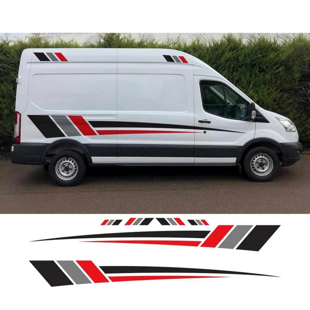 2-teilige Autoaufkleber, für M=ercedes B=ENZ, für Citan 109 CDI Graphics Racing Sport Camper Van Seitentür Vinyl Aufkleber Tuning Zubehör von QIEAUY