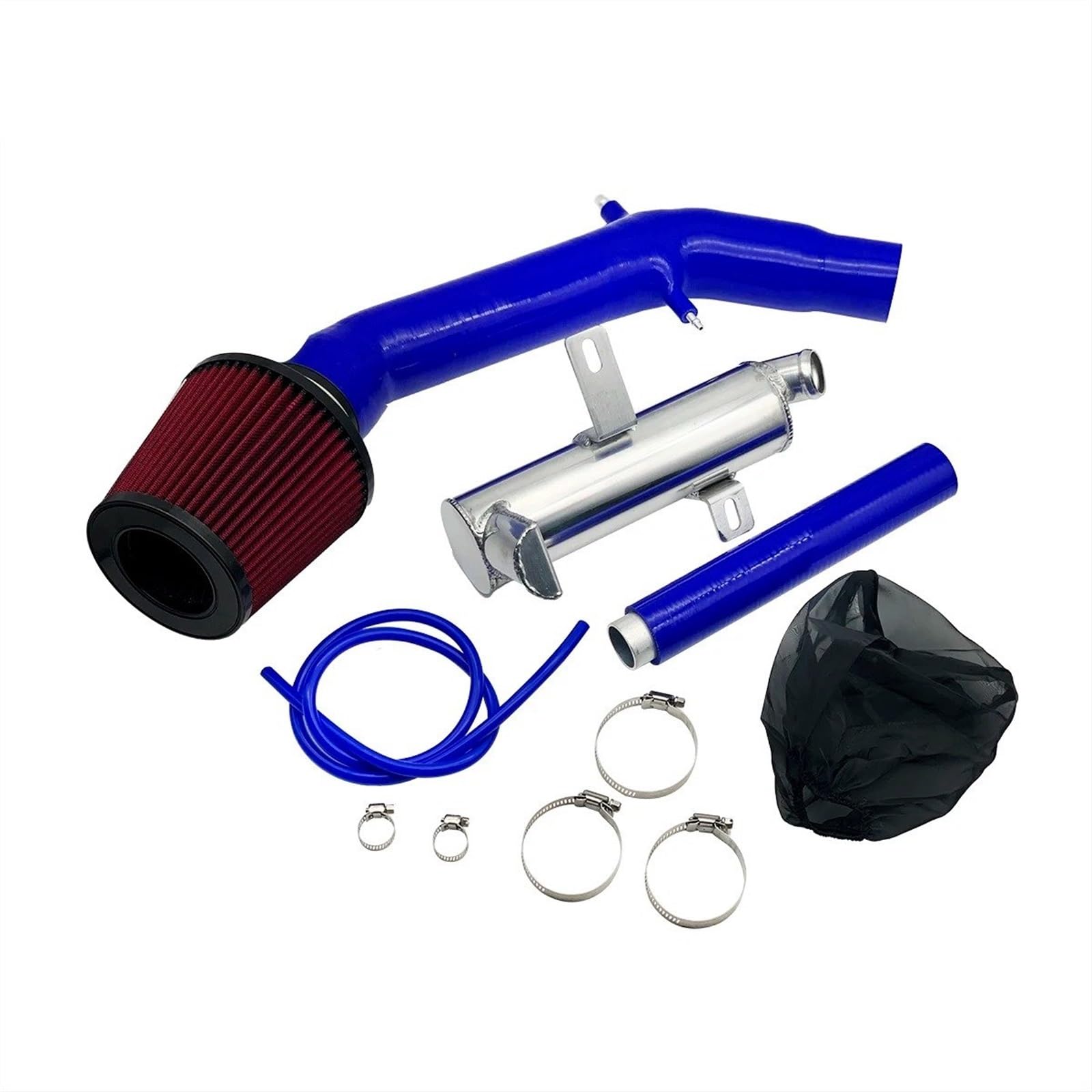 Ansaugschläuche Für Abarth 500 595 695 mit Aluminium-Wischer-/Luftfilter-Silikoneinlass-Modifikationssatz(Blau) von QIFANB