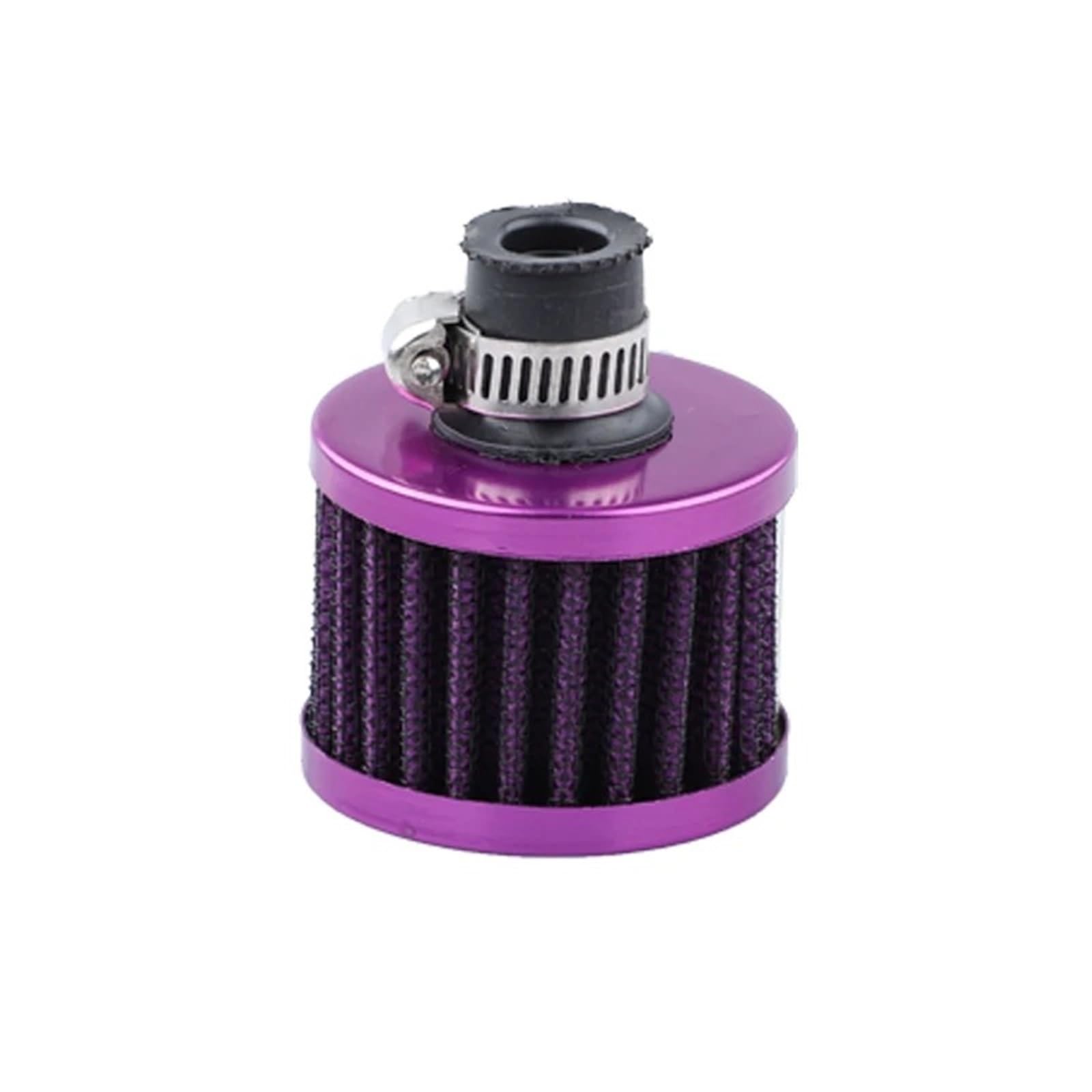 Ansaugschläuche Universal Interface Auto Luftfilter 12mm Für Motorrad Kaltlufteinlass High Flow Kurbelgehäuse-entlüftungsabdeckung Entlüftungsfilter(Violett) von QIFANB